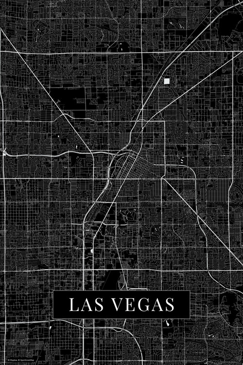 Fototapeta Las Vegas black