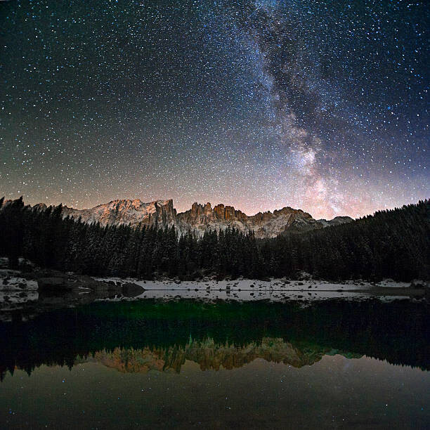 Obraz na płótnie Milky Way in the Alps