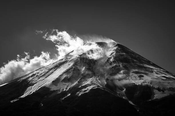 Obraz na płótnie Mt. Fuji in Black and White