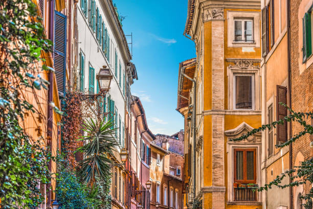 Obraz na płótnie Narrow street in Rome