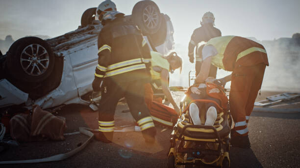 Obraz na płótnie On the Car Crash Traffic Accident