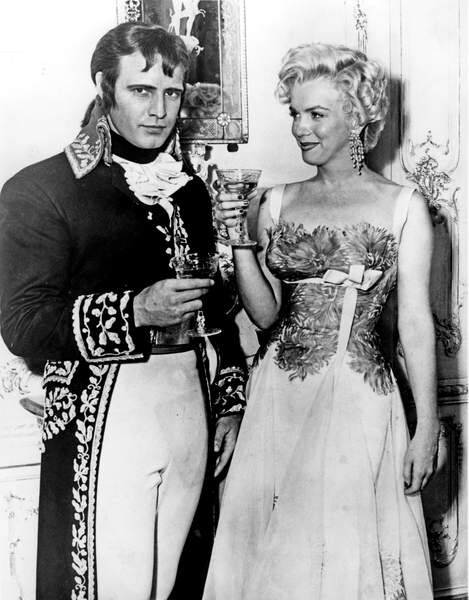 Obraz na płótnie On the set, Marlon Brando and Marilyn Monroe, 1954