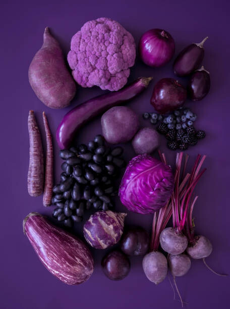 Obraz na płótnie Purple fruits and vegetables