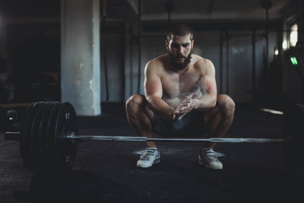 Obraz na płótnie Weightlifting training preparation