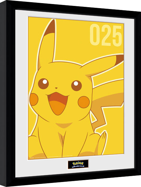Πλαισιωμένη αφίσα Pokemon - Pikachu Mono