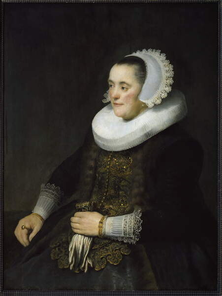 Tričko Portrait of a Dutch bourgeois woman wearing a ruff and a headdress.