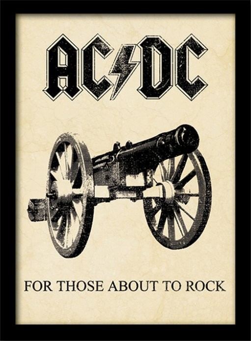 Inramad poster AC/DC - for those about to rock