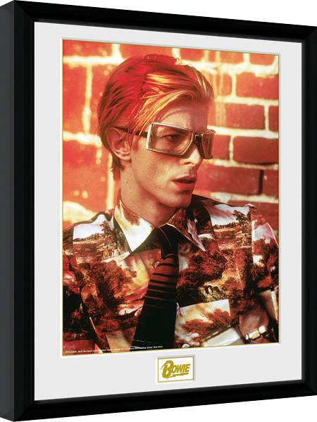 Inramad poster David Bowie - Glasses