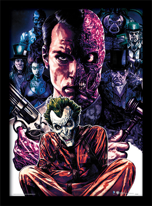 Inramad poster DC Comics - Criminally Insane