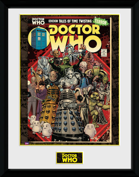 Inramad poster Doctor Who - Villains Comic