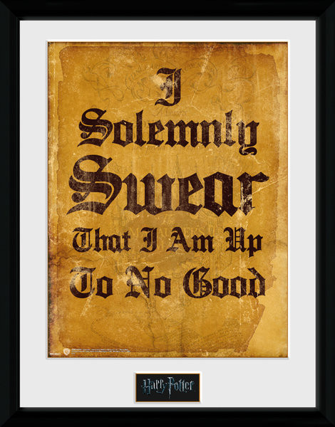 Inramad poster Harry Potter - I Solemnly Swear