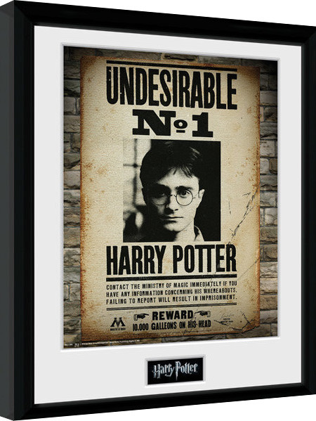 Inramad poster Harry Potter - Undesirable No 1