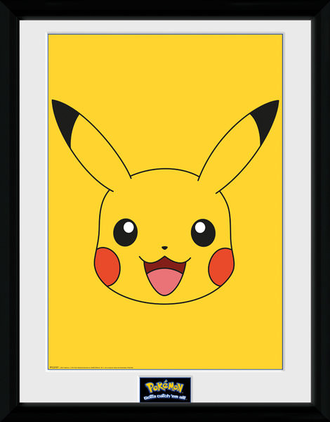 Inramad poster Pokemon - Pikachu