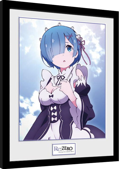 Re Zero Rem Clouds Inramad Affisch Europosters Se