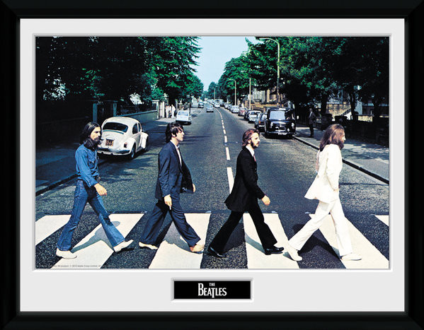 Inramad poster The Beatles - Abbey Road