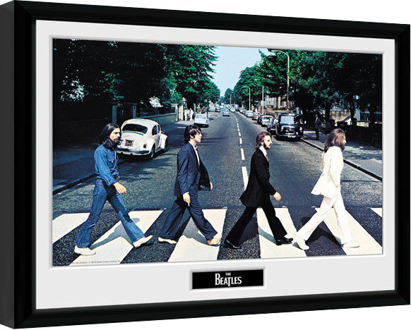 Inramad poster The Beatles - Abbey Road