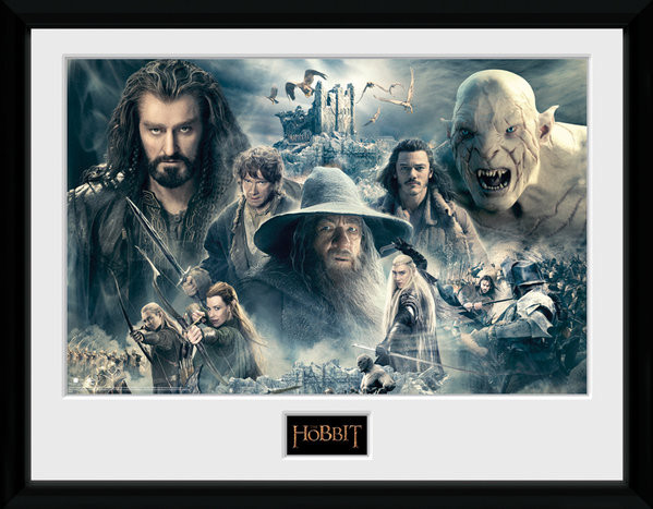 Inramad poster The Hobbit - Battle of Five Armies Collage