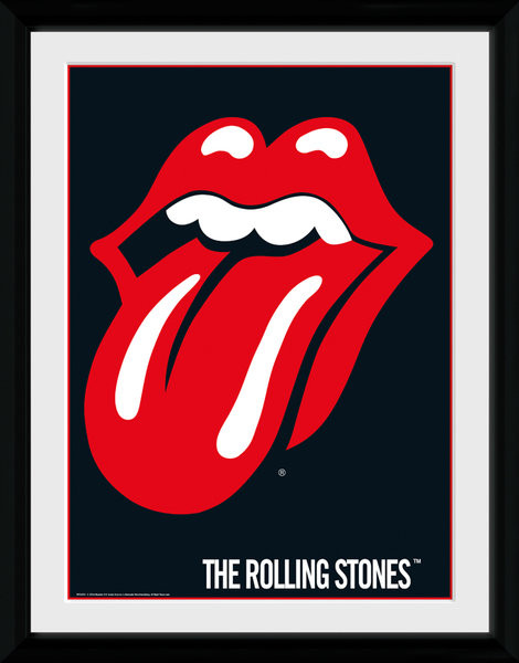 Inramad poster The Rolling Stones - Lips