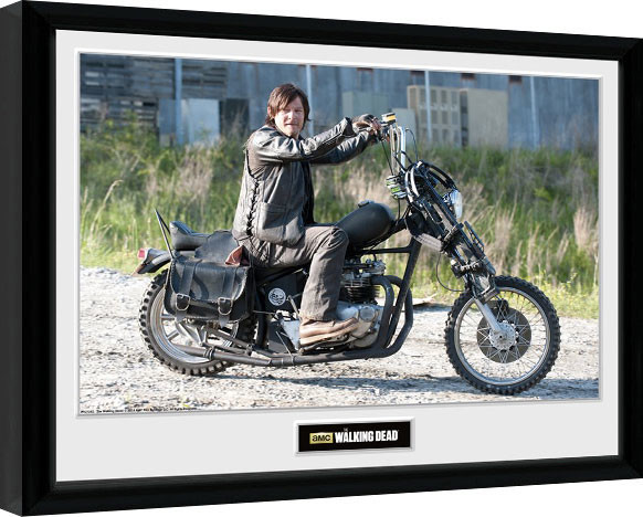 Inramad poster THE WALKING DEAD - Daryl Bike