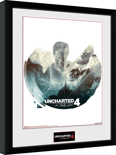 Inramad poster Uncharted 4 - Boats