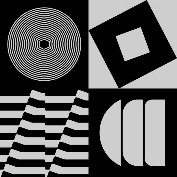 Carta da parati Brutalism Design Abstract Vector Pattern