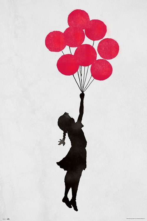 Banksy Floating Girl Poster Plakat Kaufen Bei Europosters