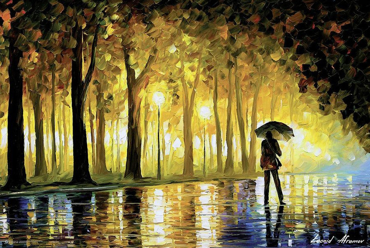 Leonid Afremov Regenschirm Hintergrundbild