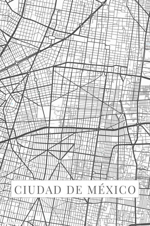 Carta da parati Ciudad de México white