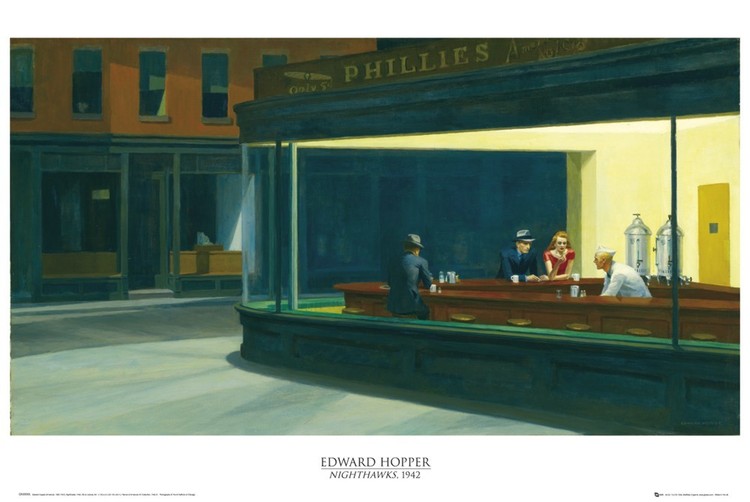 Edward Hopper - nighthawks Poster, Plakat | 3+1 GRATIS bei ...