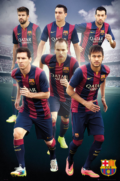 Fc Barcelona Players 1415 Poster Plakat Kaufen Bei Europosters