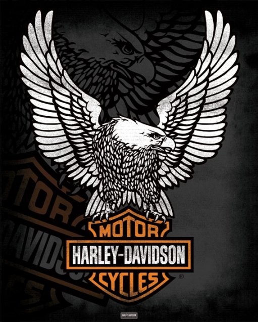 Plakat Harley Davidson - Eagle | Poster An Der Wand | 3+1 GRATIS ...