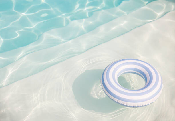 Poster Inflatable  ring in a swimming pool