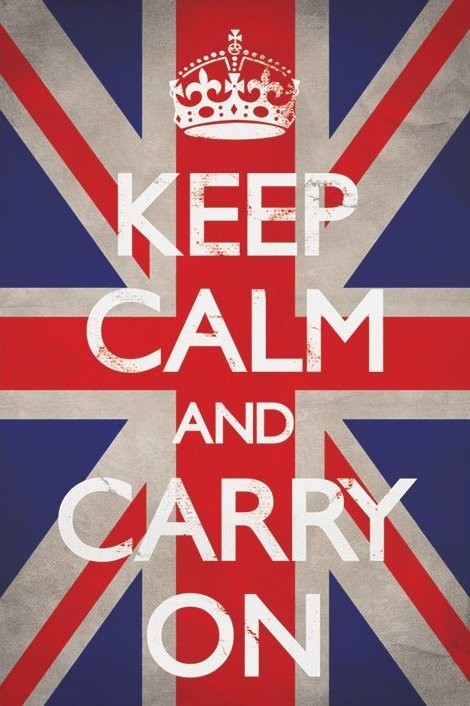 Keep calm and carry on - union Poster