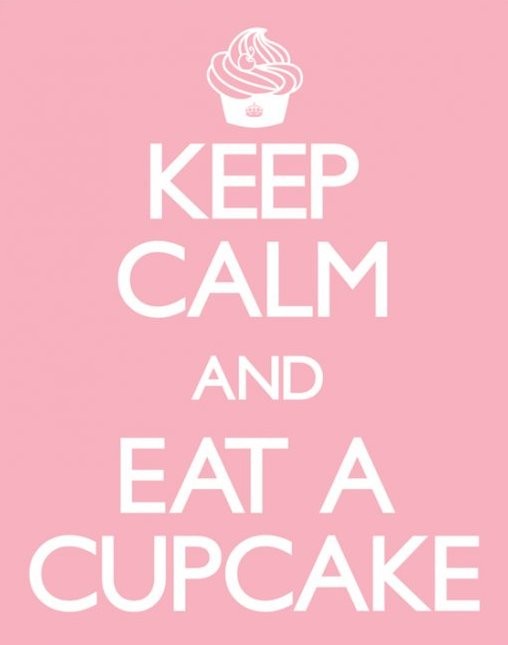 Póster Keep calm & eat a cupcake