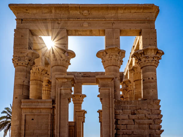 Poster Kiosk of Emperor Trajan next to