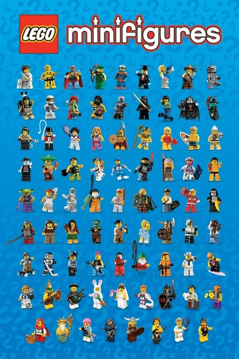 Poster, Quadro LEGO - mini figures su Europosters