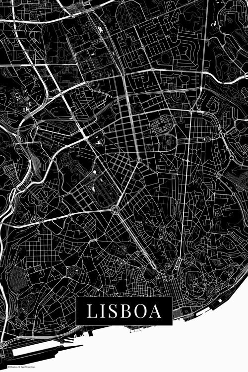 Fototapete Lisboa black