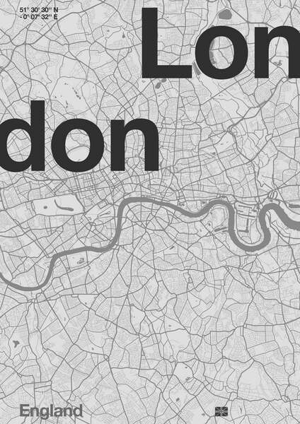 Poster London Minimal Map