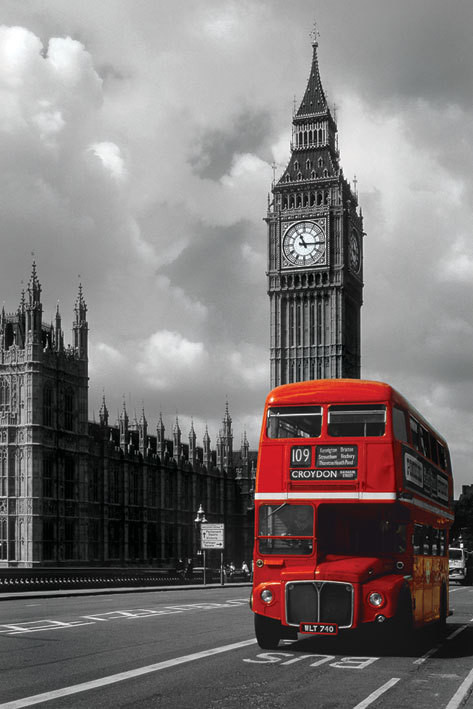 Póster Londres - red bus