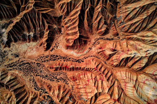 Poster Majestic aerial view of the desert