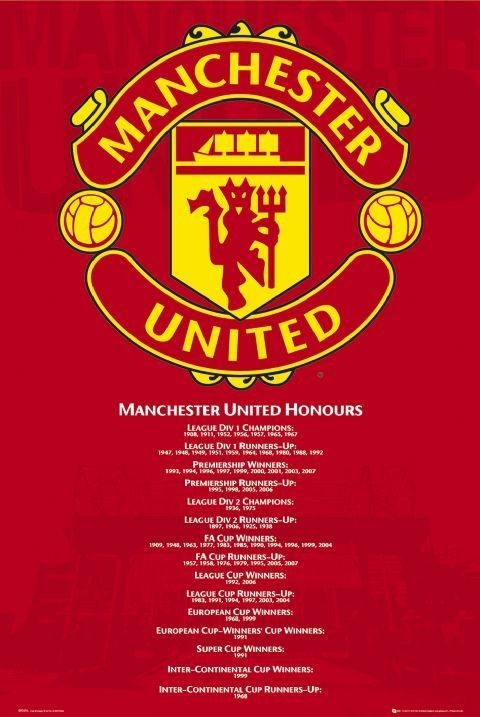 Bestel De Manchester United Honours Poster Op Europosters Nl