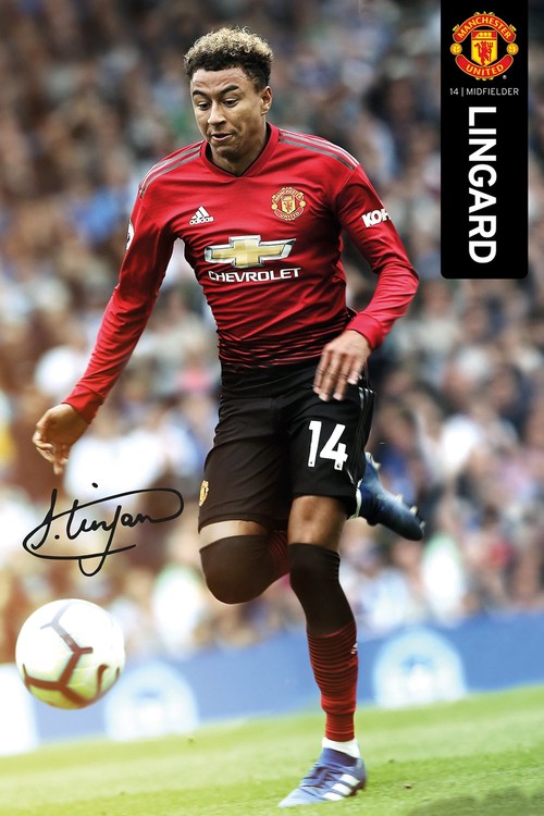 Poster Quadro Manchester United Lingard 18 19 Su Europosters