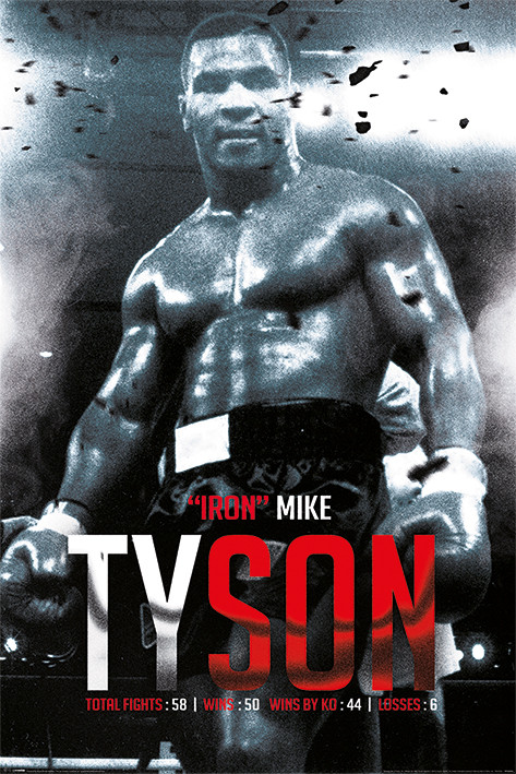 40 x 60 cm Poster su tela di xiaoxiami Mike Tyson First Title Win e stampa artistica da parete 