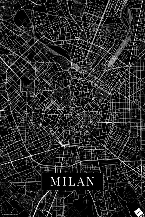 Poster Milan black
