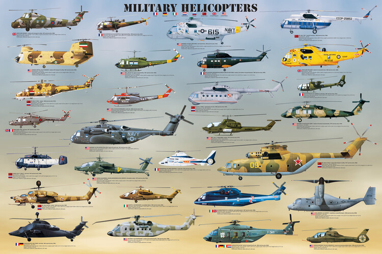 Poster Militärhubschrauber