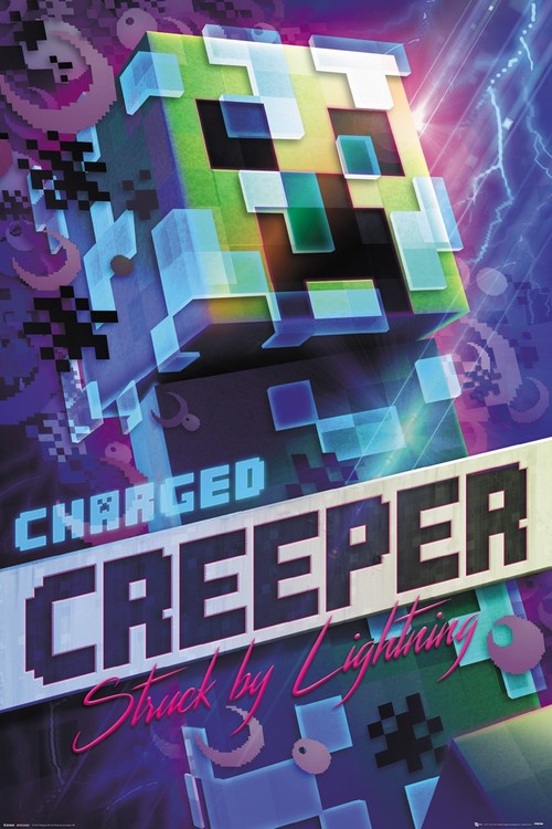 Minecraft Charged Creeper Poster Plakat 3 1 Gratis Bei Europosters