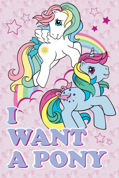 My Little Pony Retro I Want A Pony Poster Plakat 3 1 Gratis Bei Europosters