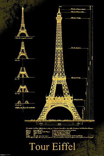 París - Torre Eiffel Póster, Lámina | Compra en EuroPosters.es