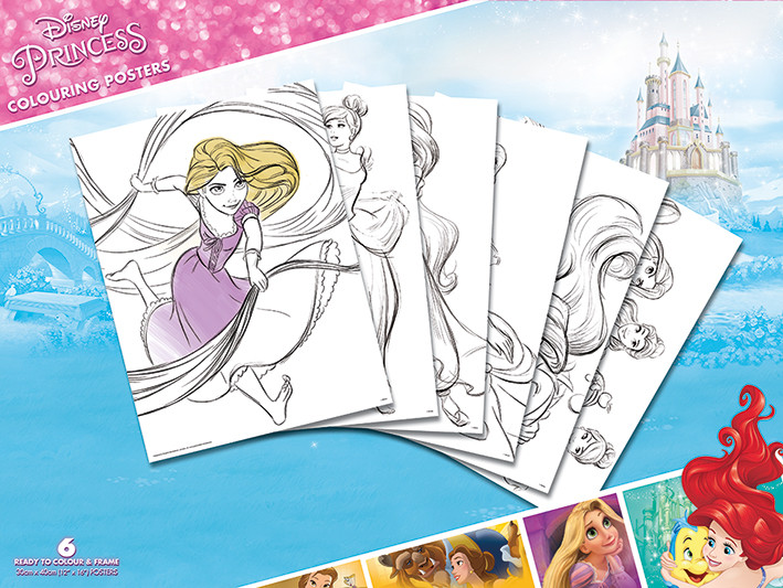 Poster Da Colorare Disney Princess Idee Per Regali Originali