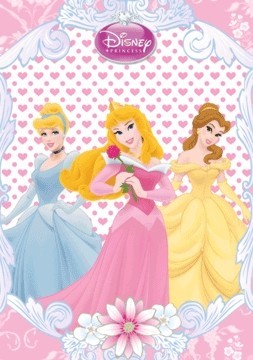 Nome con iniziale 3D tema principesse Disney - Disney princesses